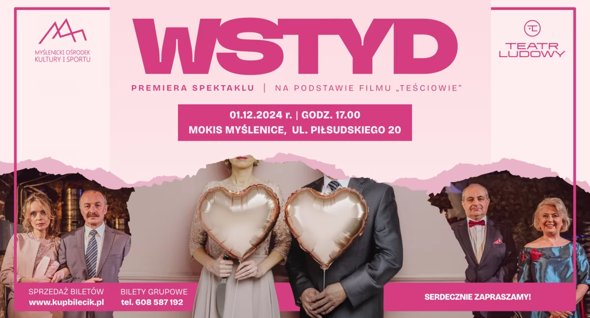 Artykuły Sponsorowane, Wstyd Myślenicach Premiera grudnia Myślenickim Ośrodku Kultury Sportu - zdjęcie, fotografia
