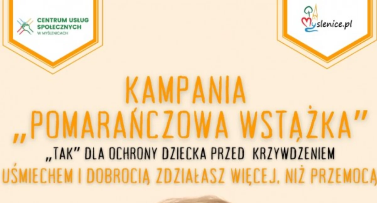Mieszkańcy , Uśmiechem dobrocią zdziałasz więcej przemocą ruszyła Kampania Pomarańczowej Wstążki - zdjęcie, fotografia