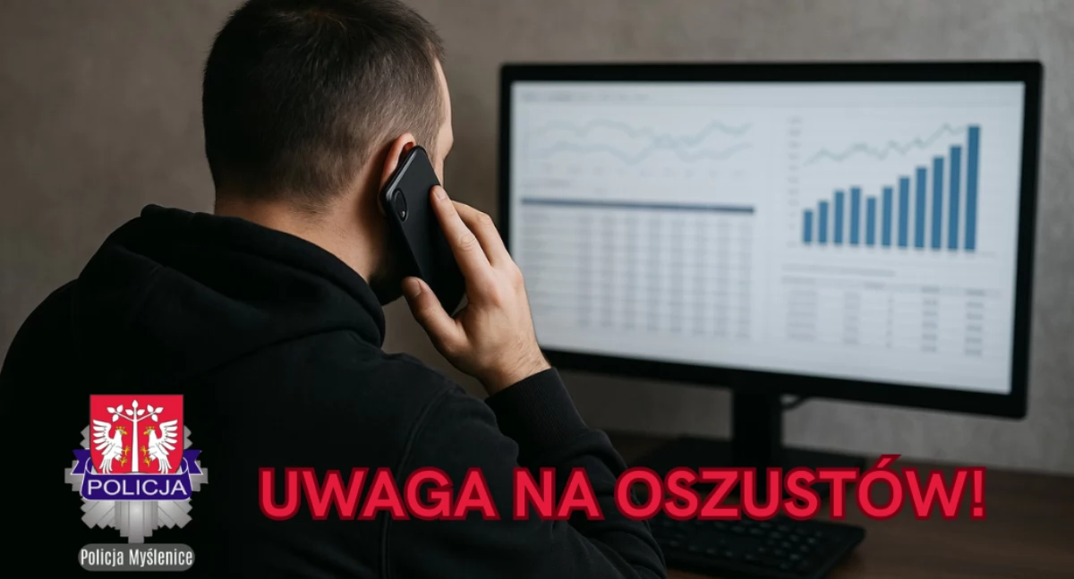 Komunikaty policji, Uwaga fałszywe inwestycje! Mieszkanka powiatu myślenickiego straciła niemal tysięcy złotych - zdjęcie, fotografia