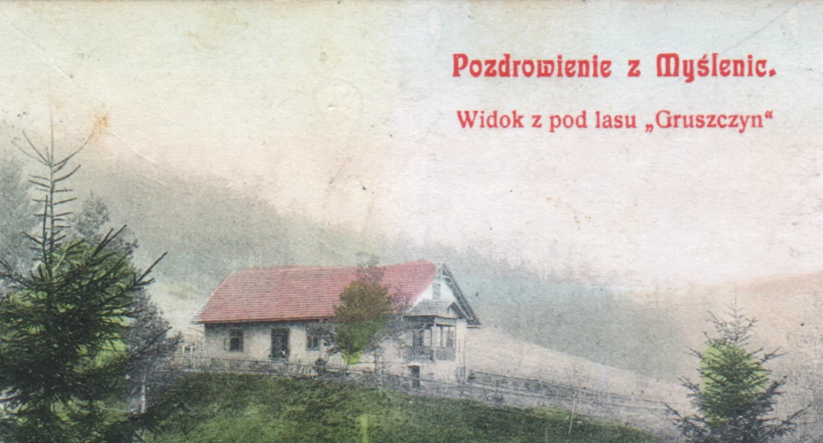 Perły Myślenic, Gruszczyn północno zachodnie zakończenie grzbietu Chełmu - zdjęcie, fotografia