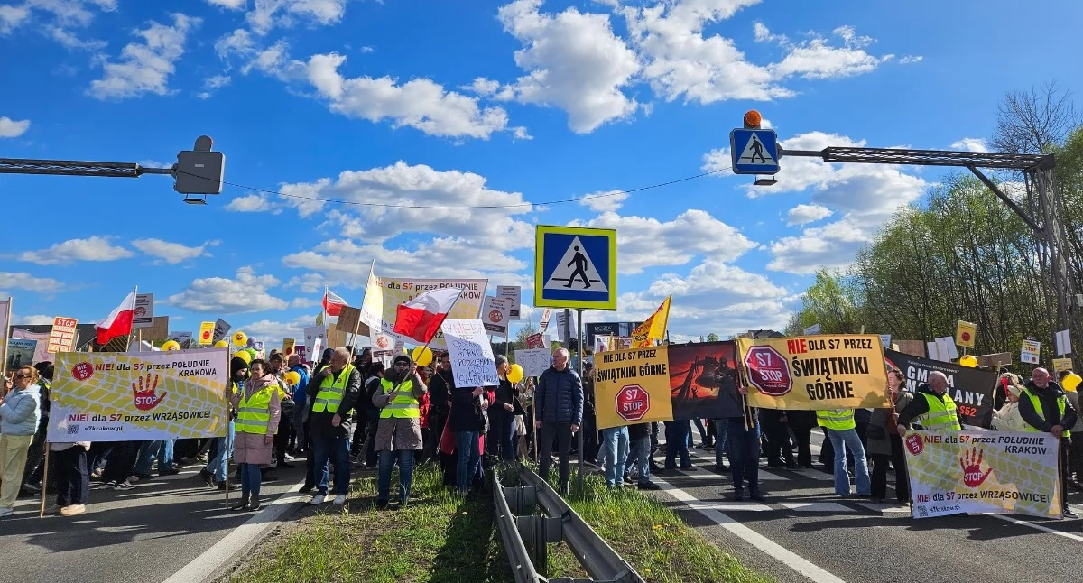 Mieszkańcy , Głogoczów Protest zakopiance znów głośno wybrzmiewa - zdjęcie, fotografia