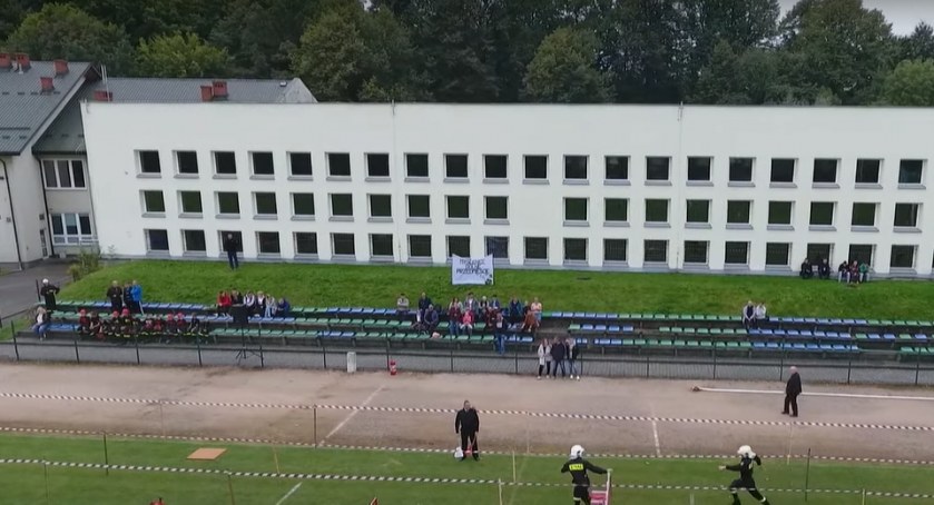 Zdjęcie: Kadr z Powiatowych Zawodów Sportowo-Pożarniczych- Sułkowice 2021