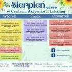 Harmonogram sierpień