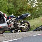 radiowóz oraz motocykl i motorower