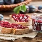 Sandwich with plum jam