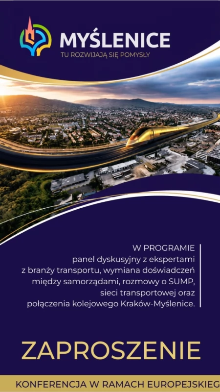 Wspólny Kierunek: Mobilność. W Myślenicach trwa konferencja o przyszłości transportu i kolei- transmisja na żywo ! 