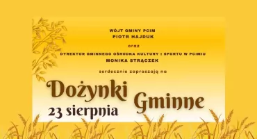 Dożynki Gminy Pcim już 23 sierpnia. W programie korowód, koncerty i potańcówka