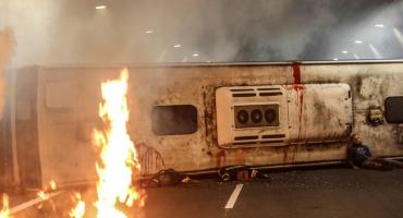 Karambol i autobus w ogniu czyli ćwiczeniach taktyczno-bojowe pod nazwą „TUNEL S7” na odcinku nowej zakopiance